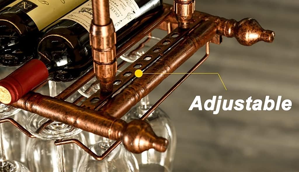 KOHARA Wall-Mounted Wine Glass Rack Adjustable Height