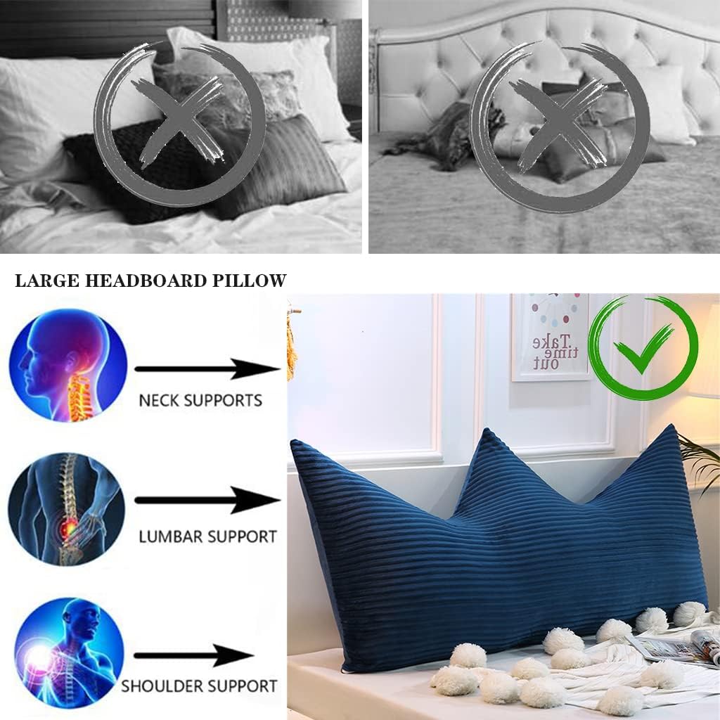 ZZYK Large Reading Pillow with Removable Cover Blue 59150cm