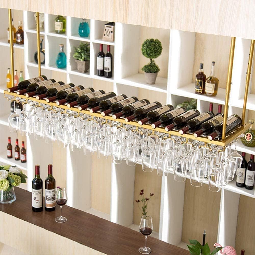Adjustable Metal Wine Rack 120Cm Wall-Mounted Glass Holder