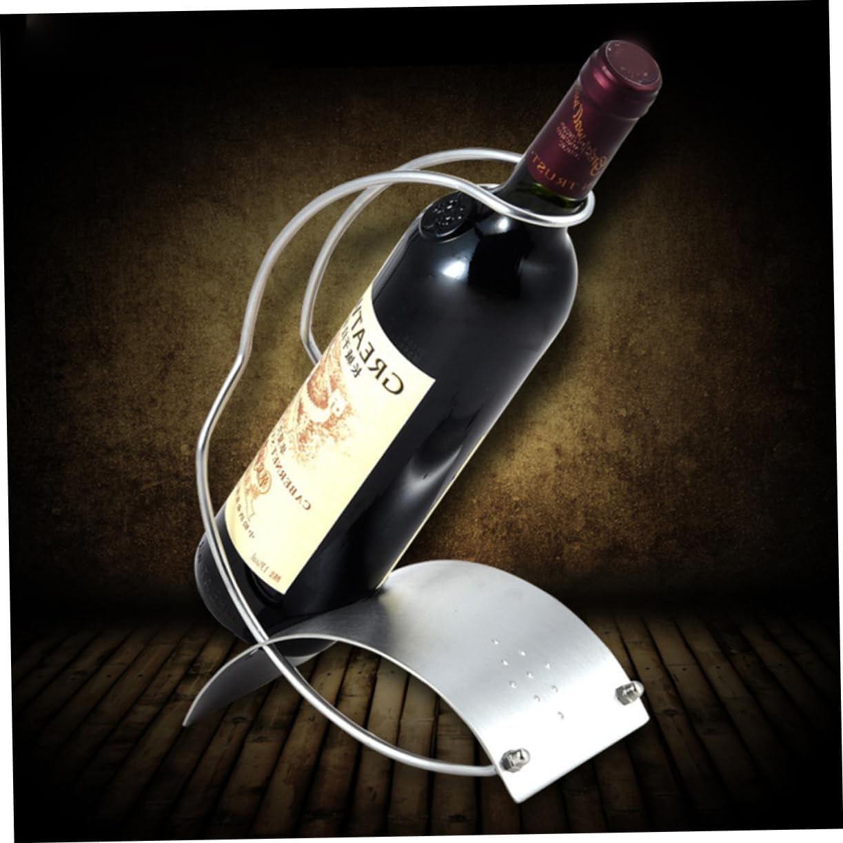 Mikinona Stainless Steel Wine Rack for Countertop Display
