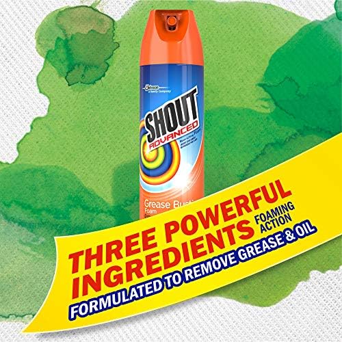 Shout Advanced Grease Busting Foam Stain Remover 18oz Can