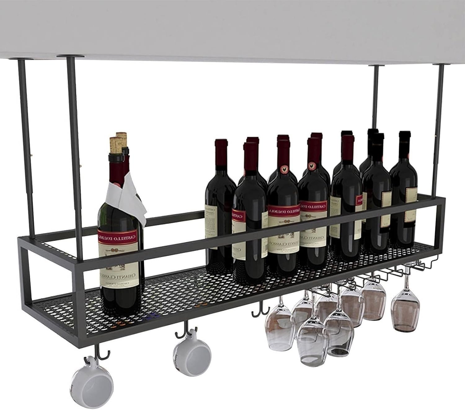Suuim Metal Adjustable Wine Glass Holder