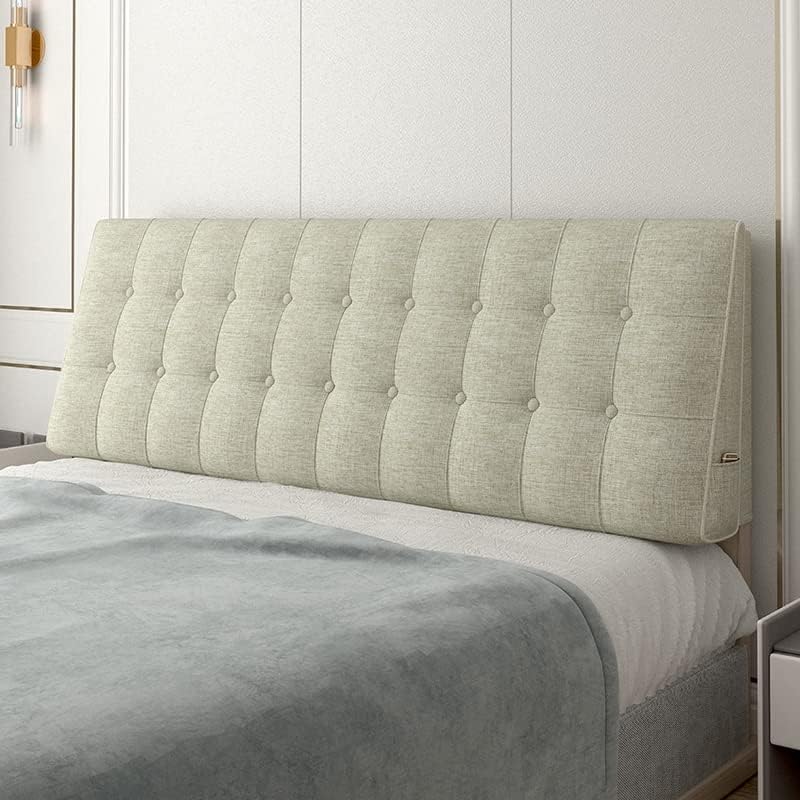 ZZYK Headboard Reading Pillow with Plaid Cover