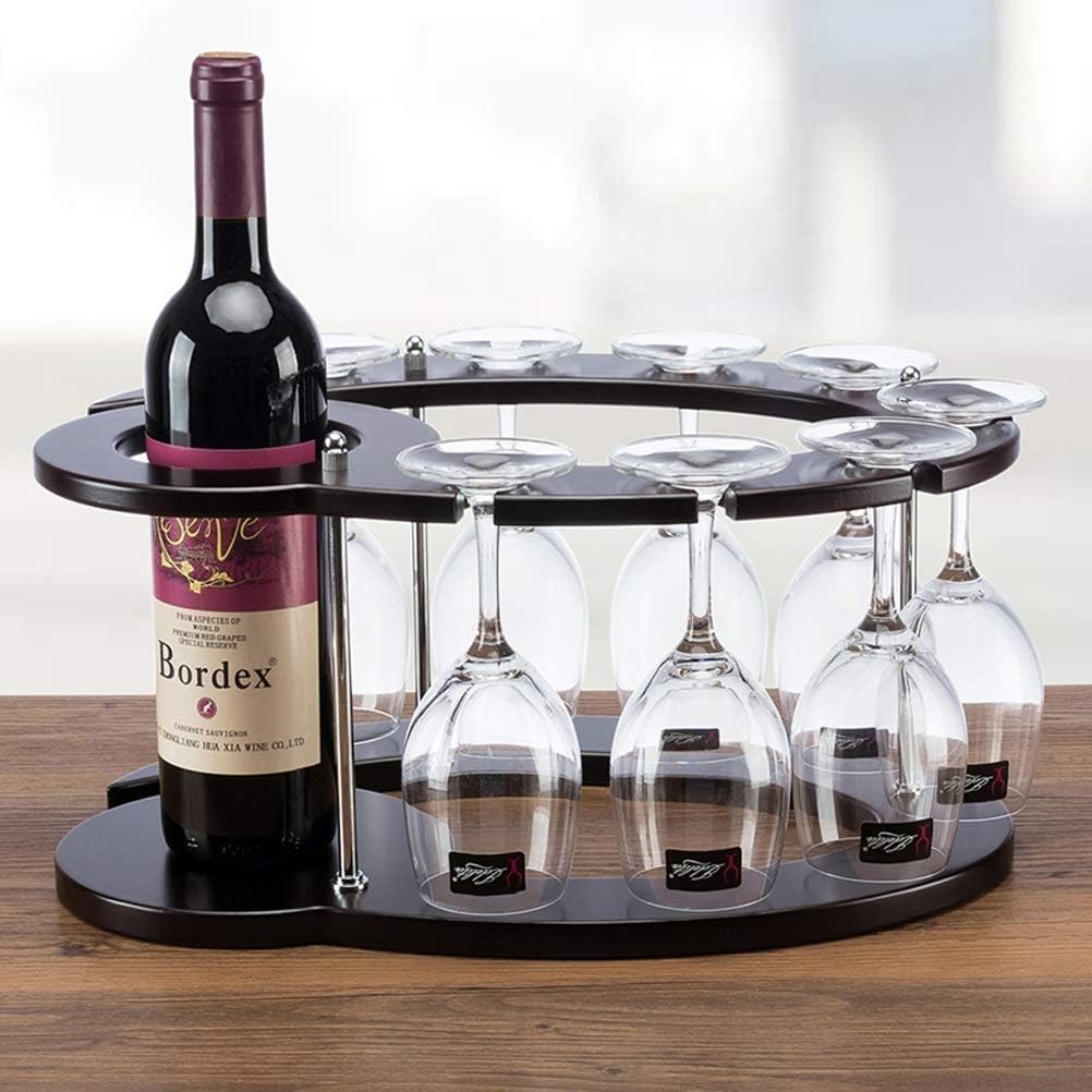 HASMI Round Wine Rack for Home Kitchen Countertop Storage