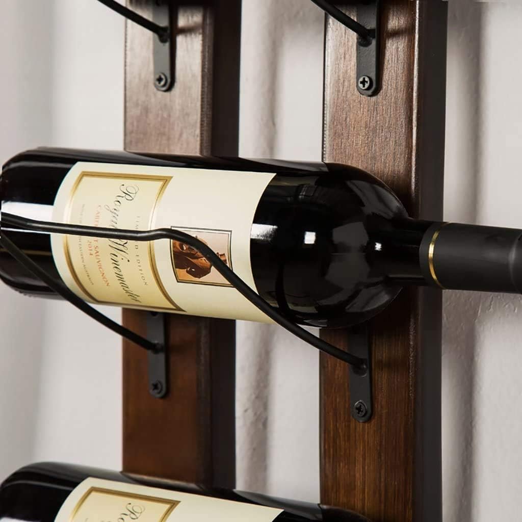 Modern Walnut Wood Wine Rack - Freestanding Durable Space-Saving