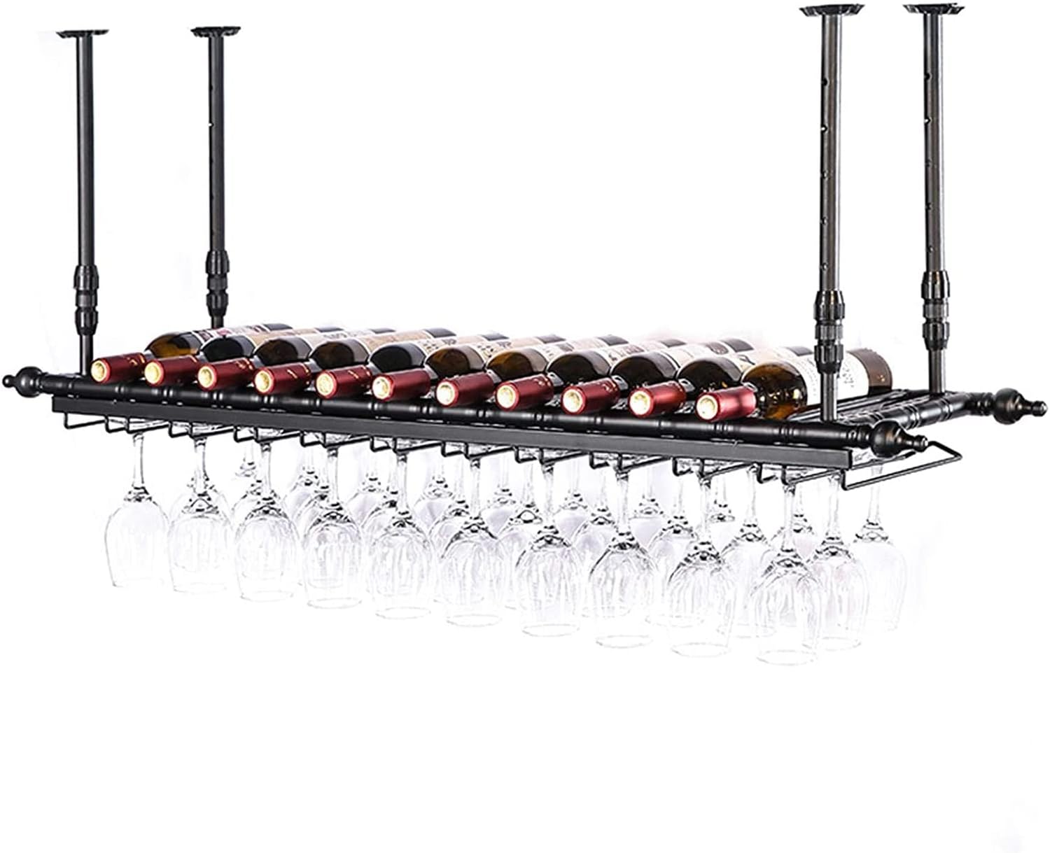 ALDEPO Adjustable Height Wall-Mounted Wine Rack