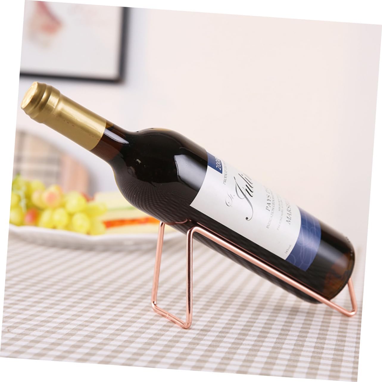 IMIKEYA Wrought Iron Wine Rack for Countertop