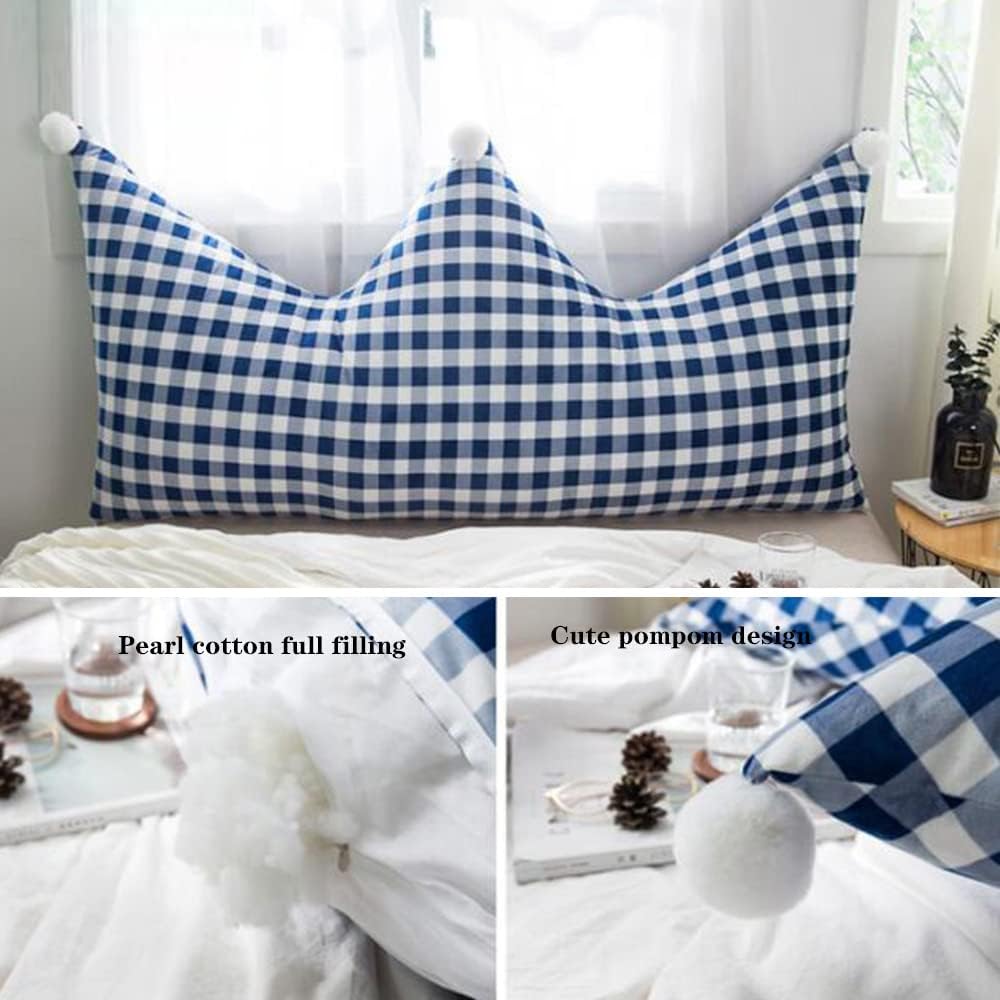 ZZYK Soft Headboard Reading Pillow with Removable Fleece Cover