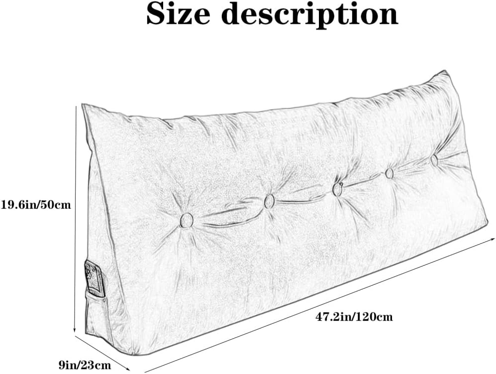 ZZYK Triangular Reading Pillow with Side Pockets