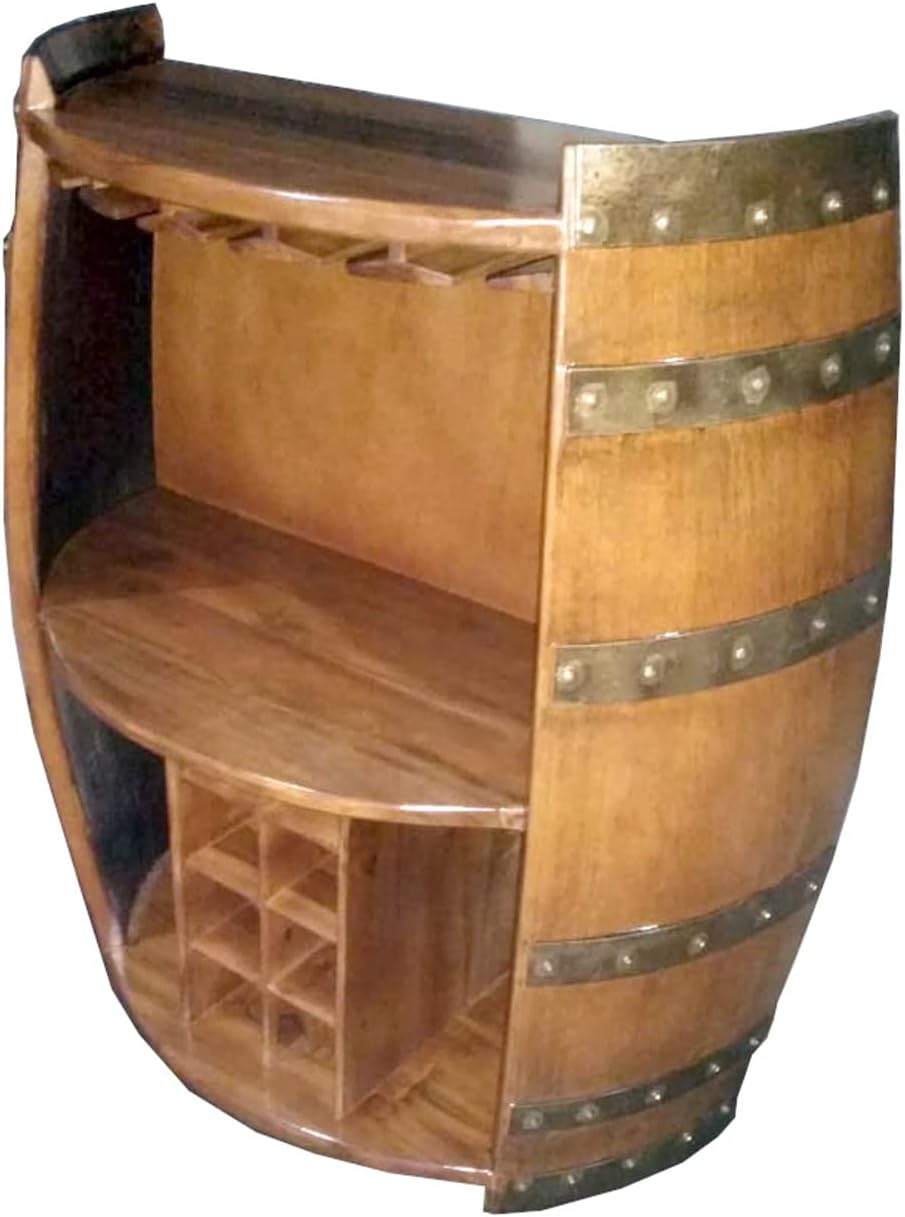 MGP Split Barrel Wine Shelf with Glass Rack