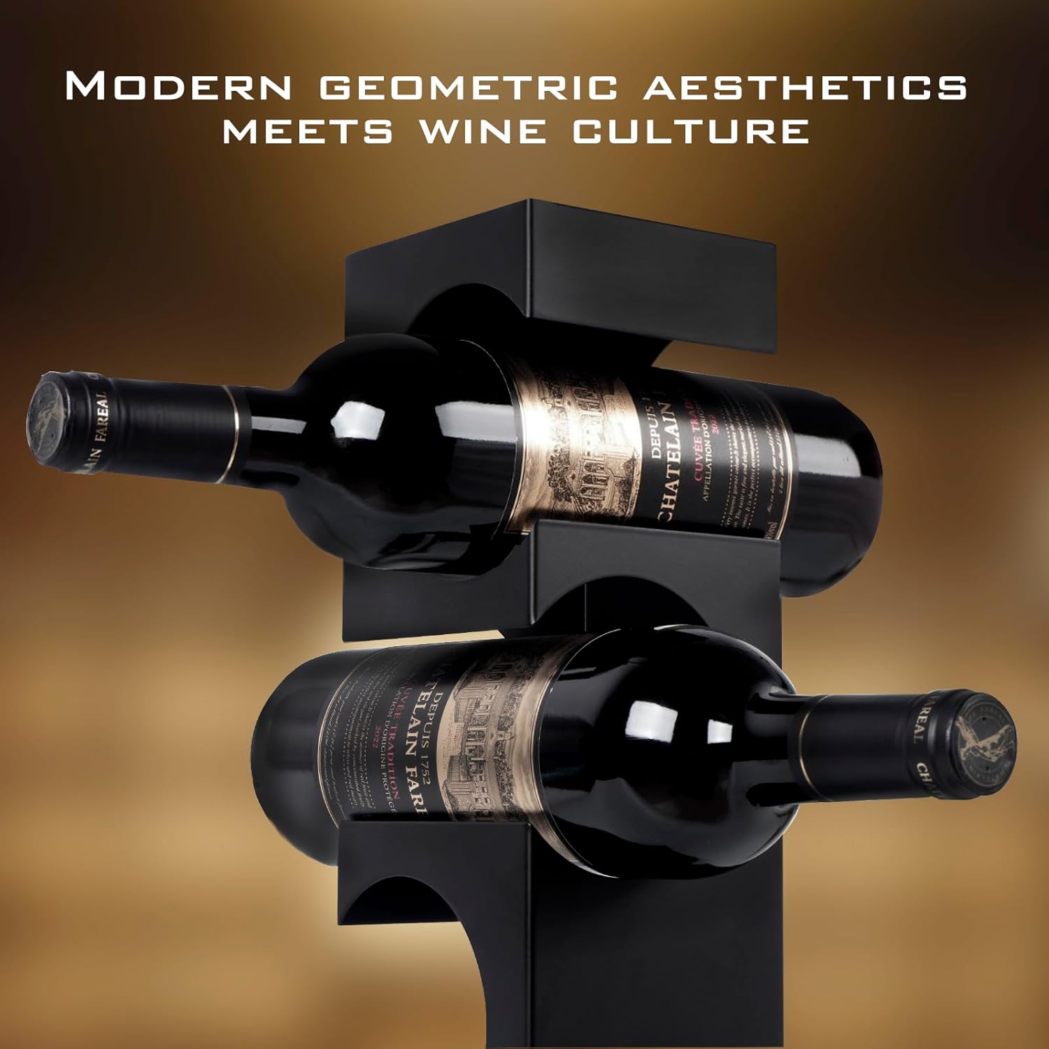 NETRCRHOM 4-Bottle Tabletop Wine Rack