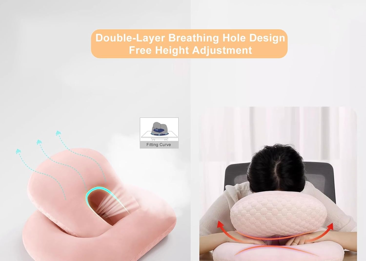 WAHHWF Napping Pillow with Arm Rest and Back Support
