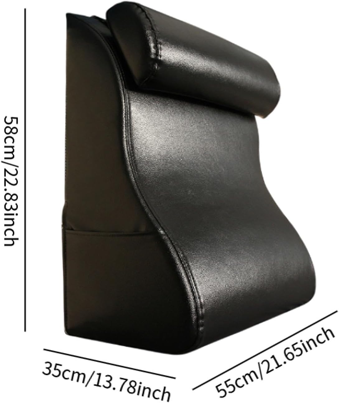 Ioensy Headboard Pillow for Neck and Lumbar Support Black 1