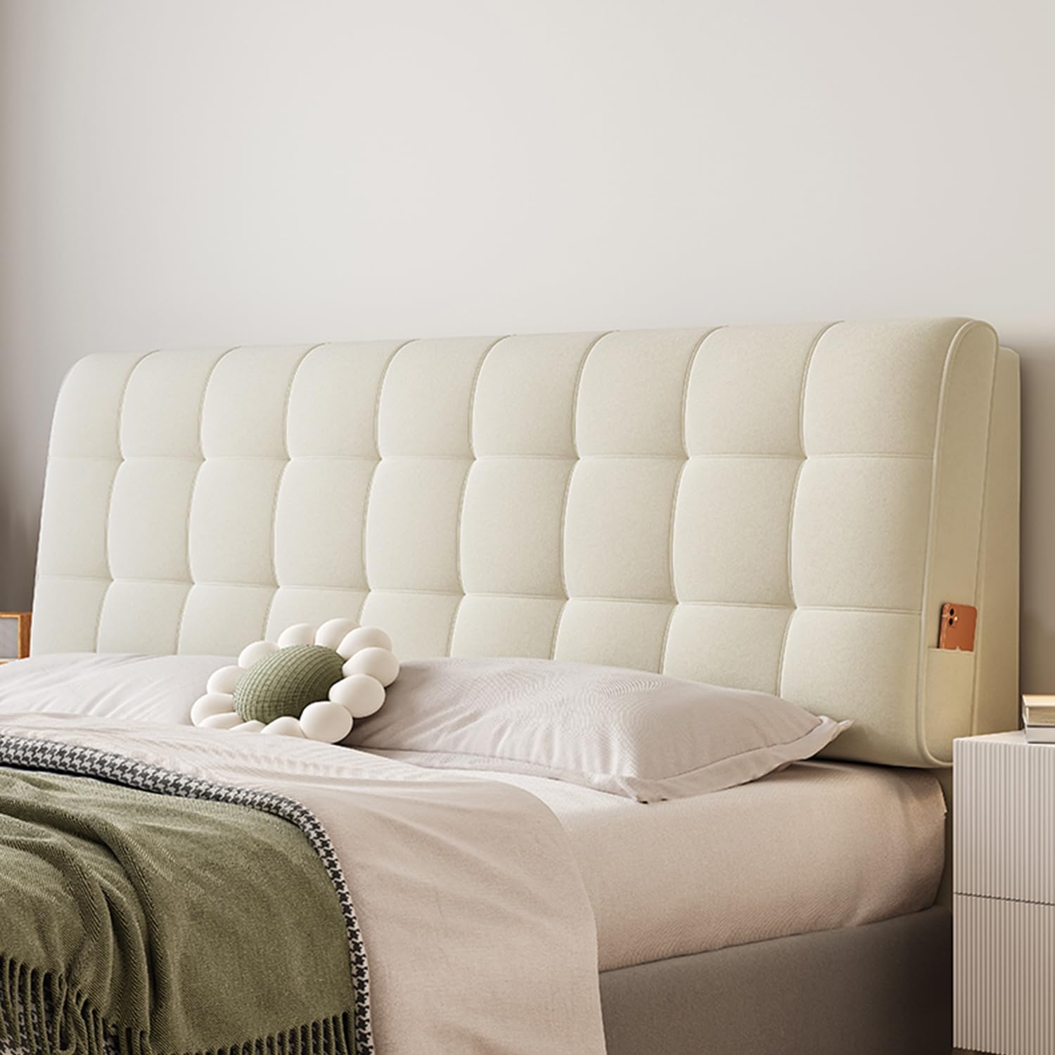 ZZYK Large Headboard Pillow with Storage