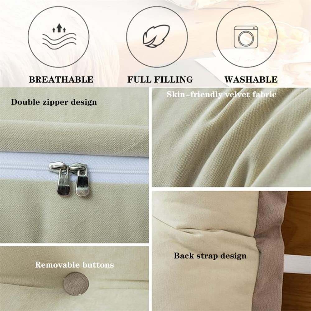 ZZYK Soft Velvet Reading Pillow with Removable Cover