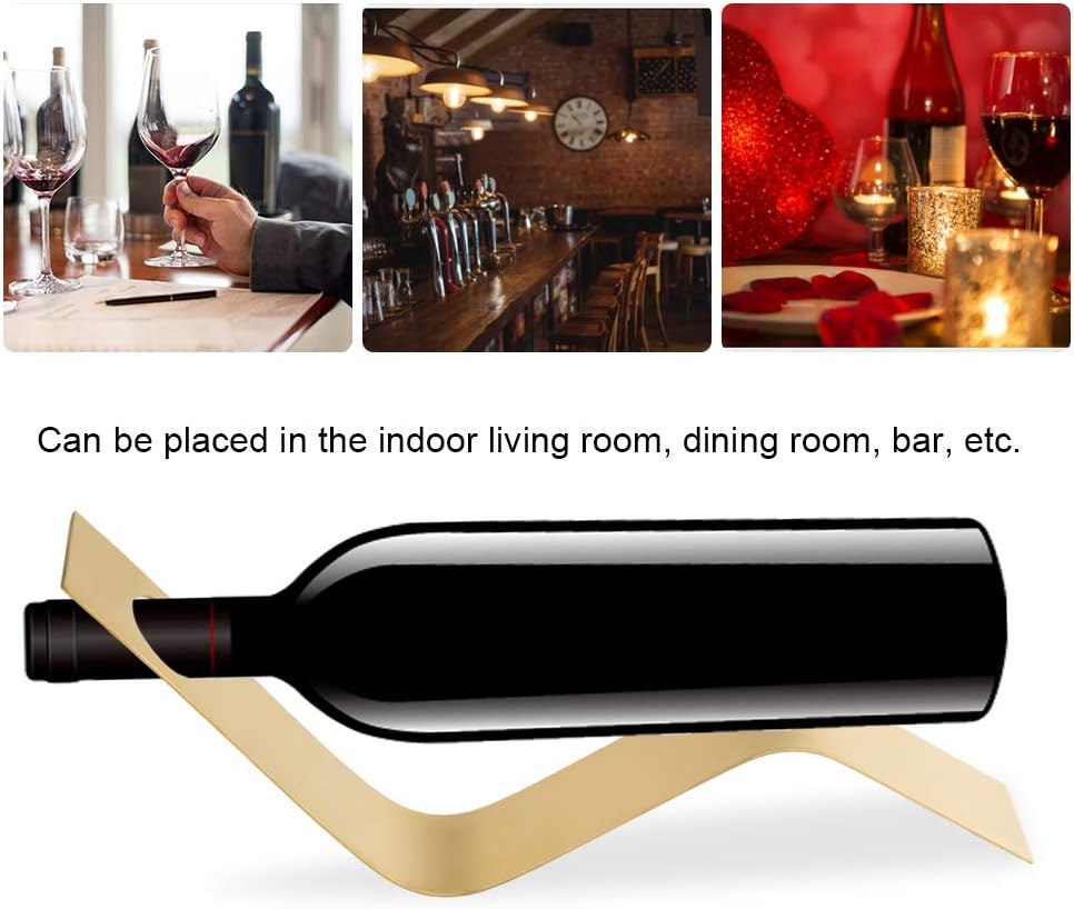 Wnvivi S-Shaped Wine Storage Rack Gold