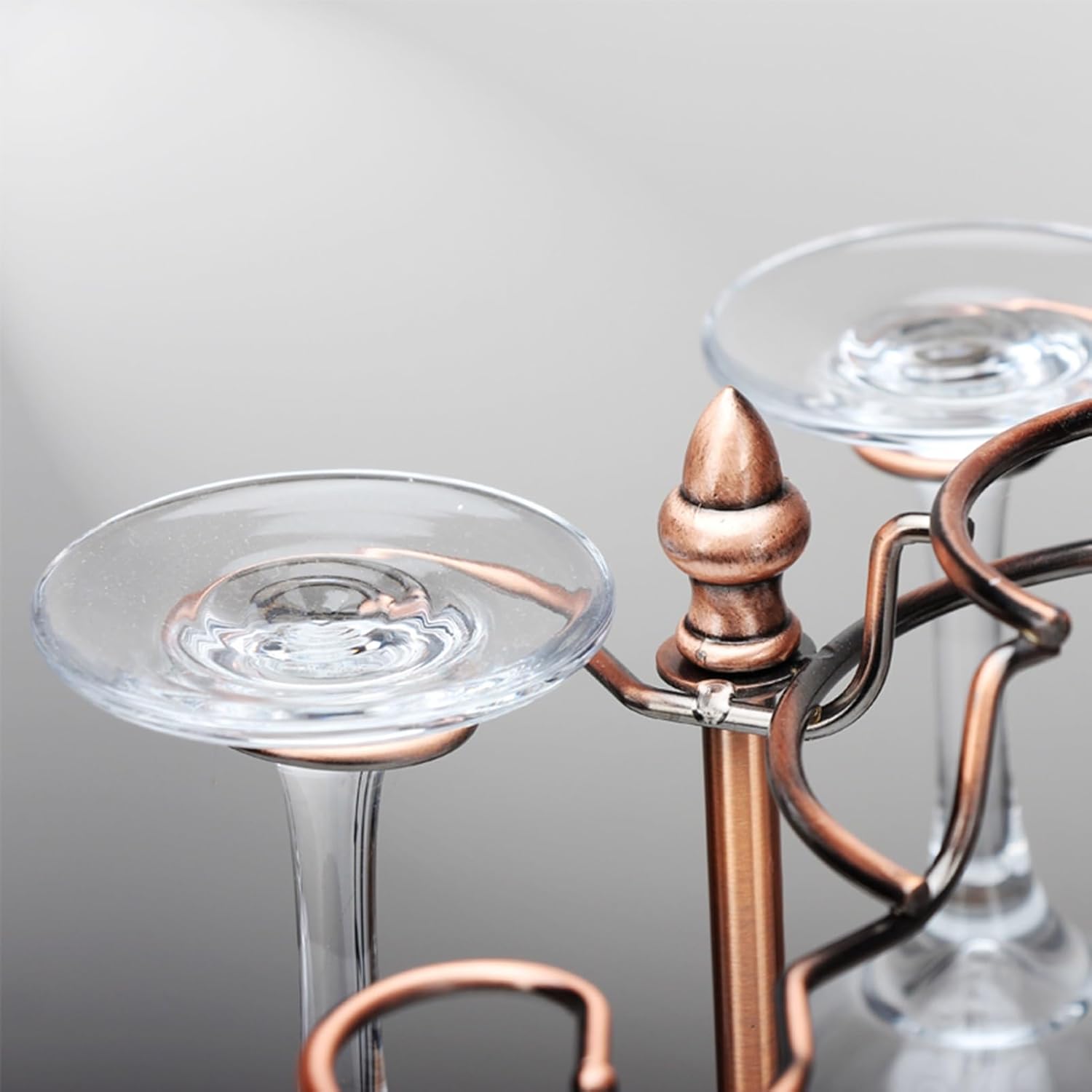 Modern Art Wine Glass Holder with 6 Glasses and 1 Decanter