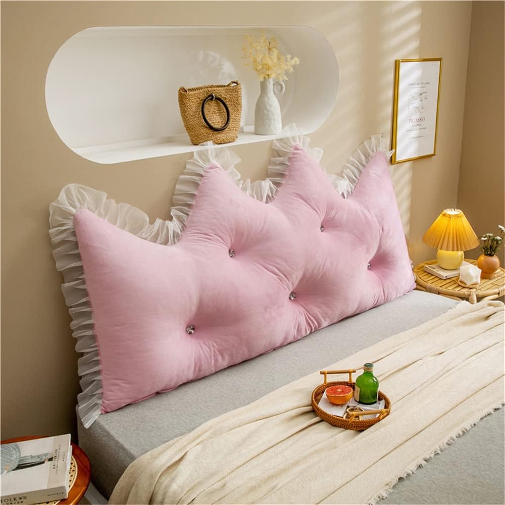 ZZYK Crystal Velvet Headboard Pillow 59 for Reading and Relaxing