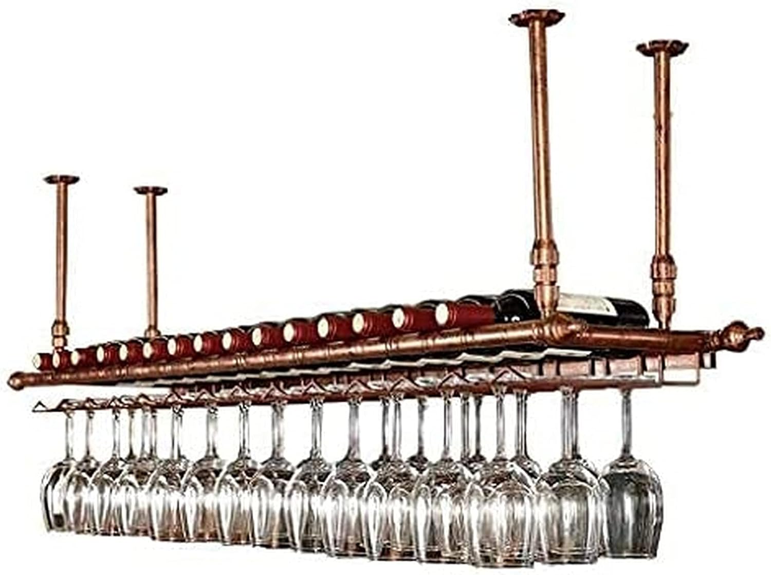 Sturdy Iron Wine Glass Rack for Home and Kitchen