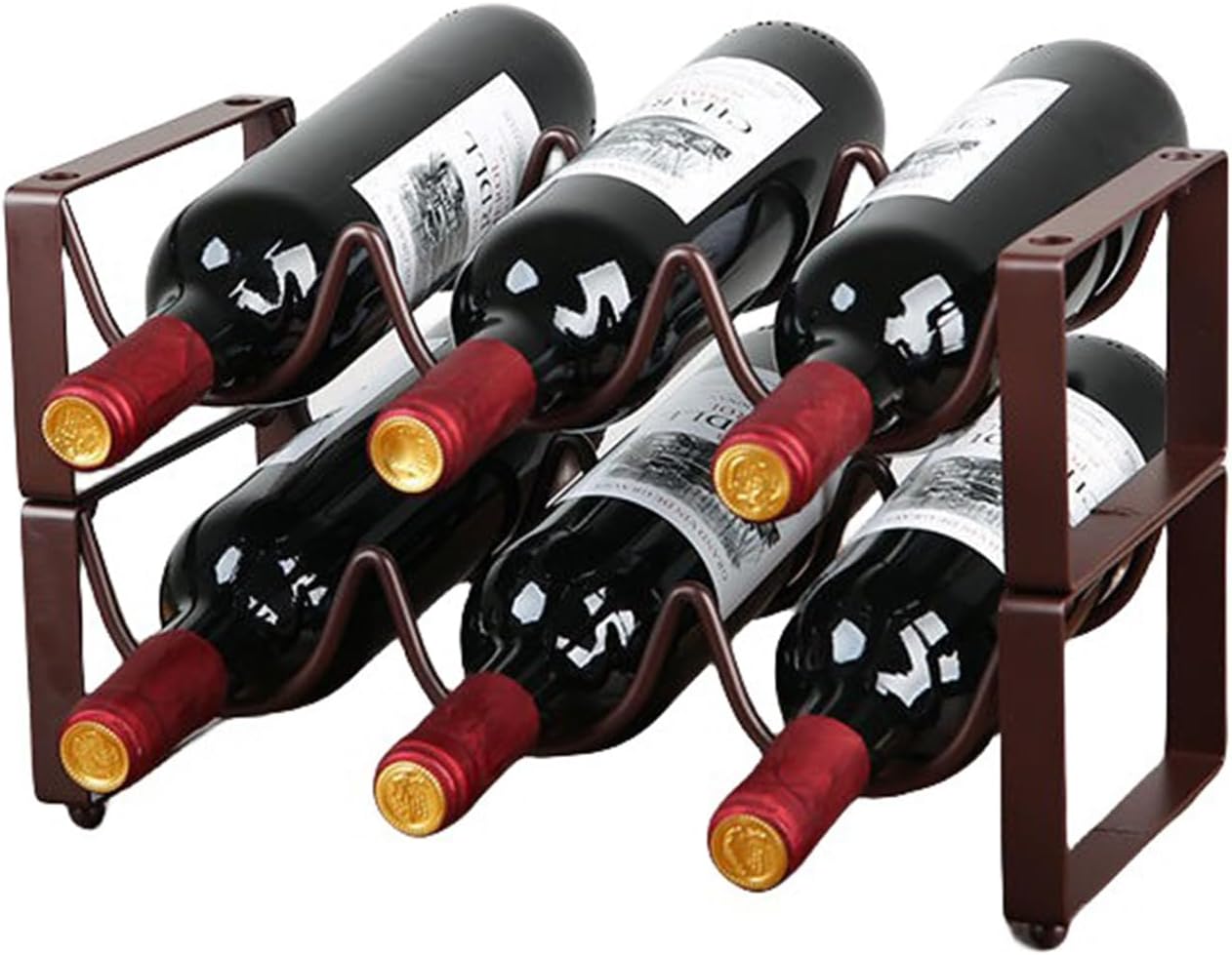 Zyqixluk Iron Stacking Wine Rack Freestanding