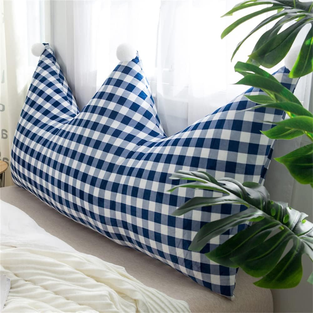 ZZYK Soft Headboard Reading Pillow with Removable Fleece Cover