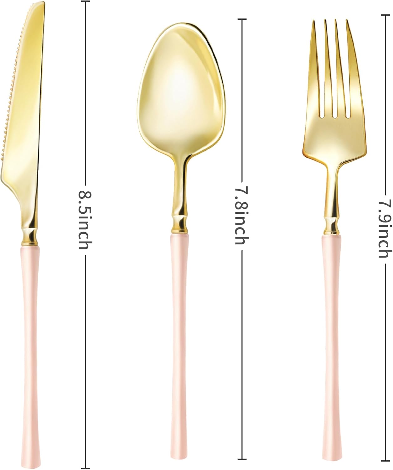 Lullaby 90pcs Gold Plastic Cutlery Set
