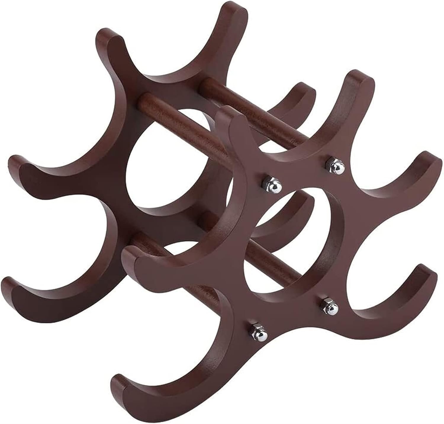 GAJUST Red Wine Rack 6 Bottle Wooden Holder