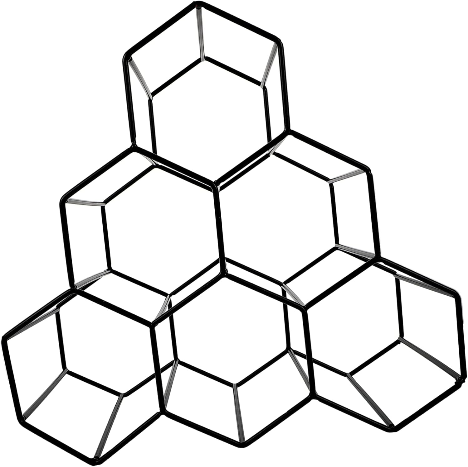 LIFKOME Honeycomb Wine Holder Geometric Stand