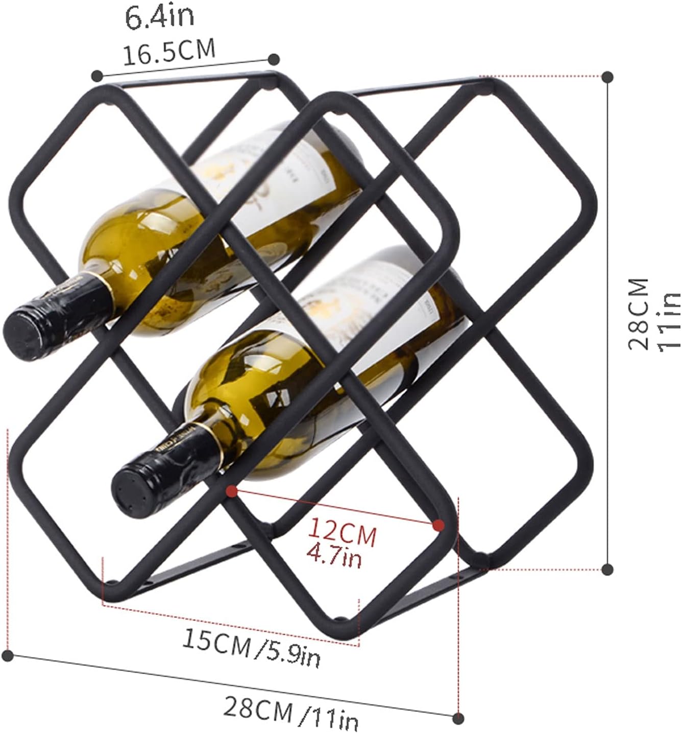 Wine Racks Countertop 2-3 Bottle Stackable Storage Rack