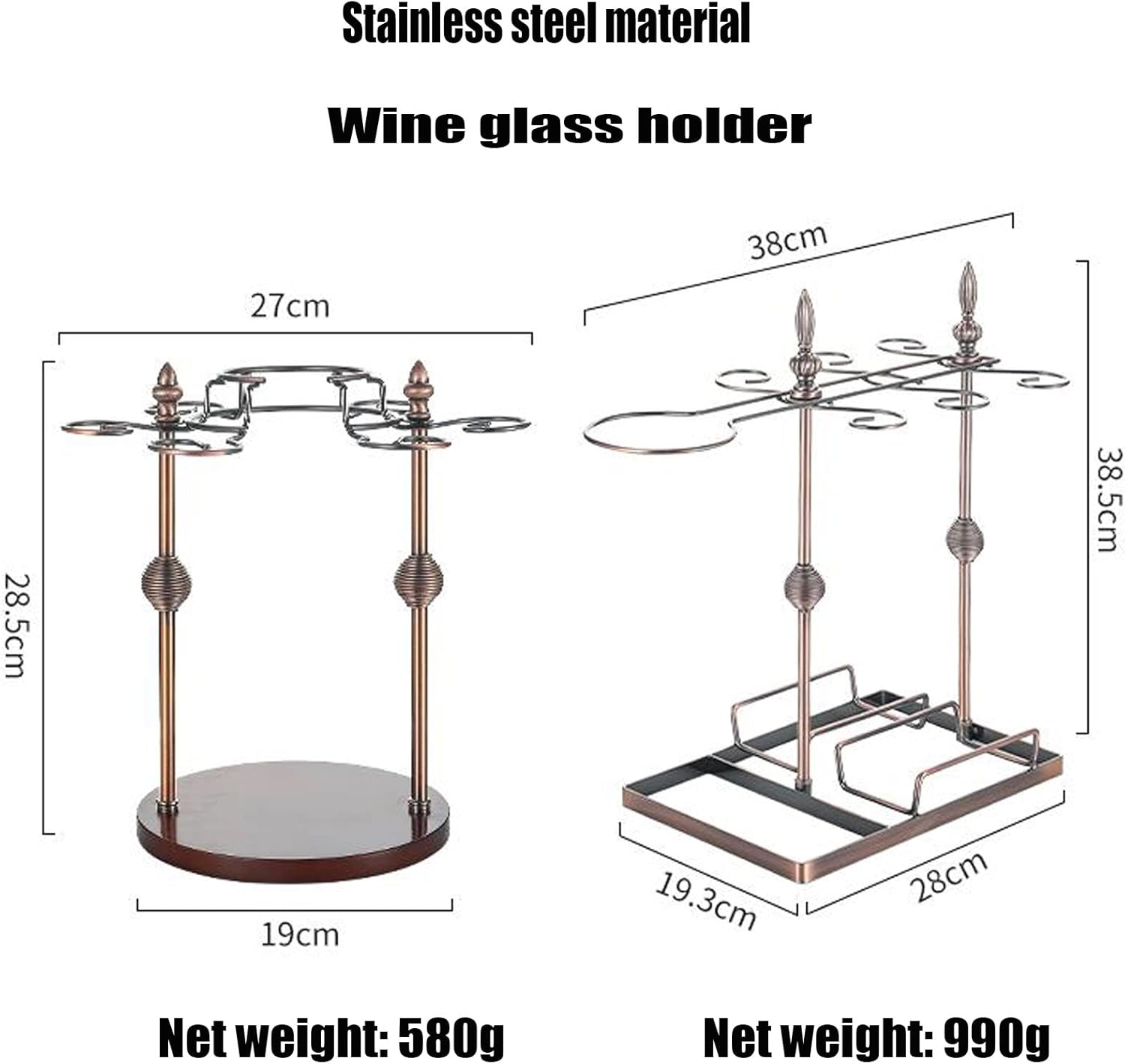 WORDFUN Wine Glass Hanging Rack Stainless Steel