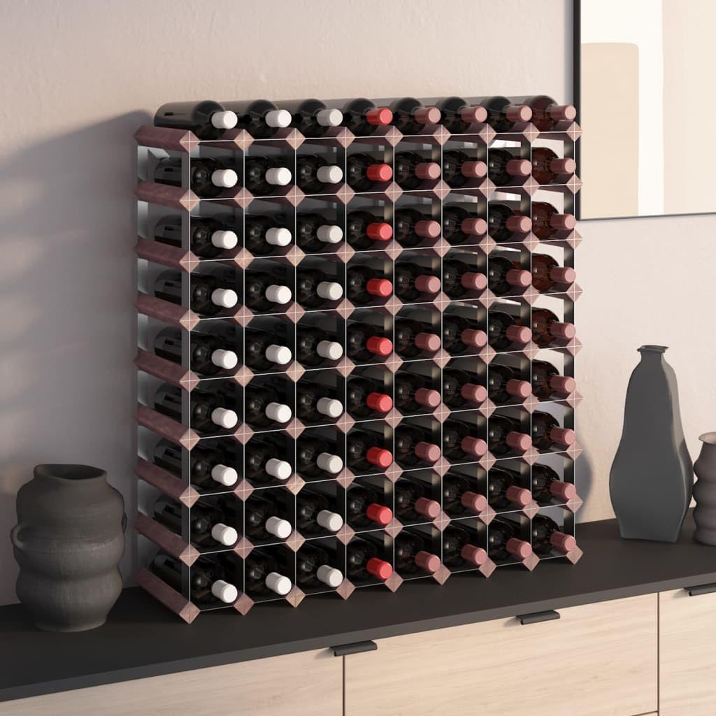 vidaXL Wine Rack - 72 Bottle Storage in Rustic Brown
