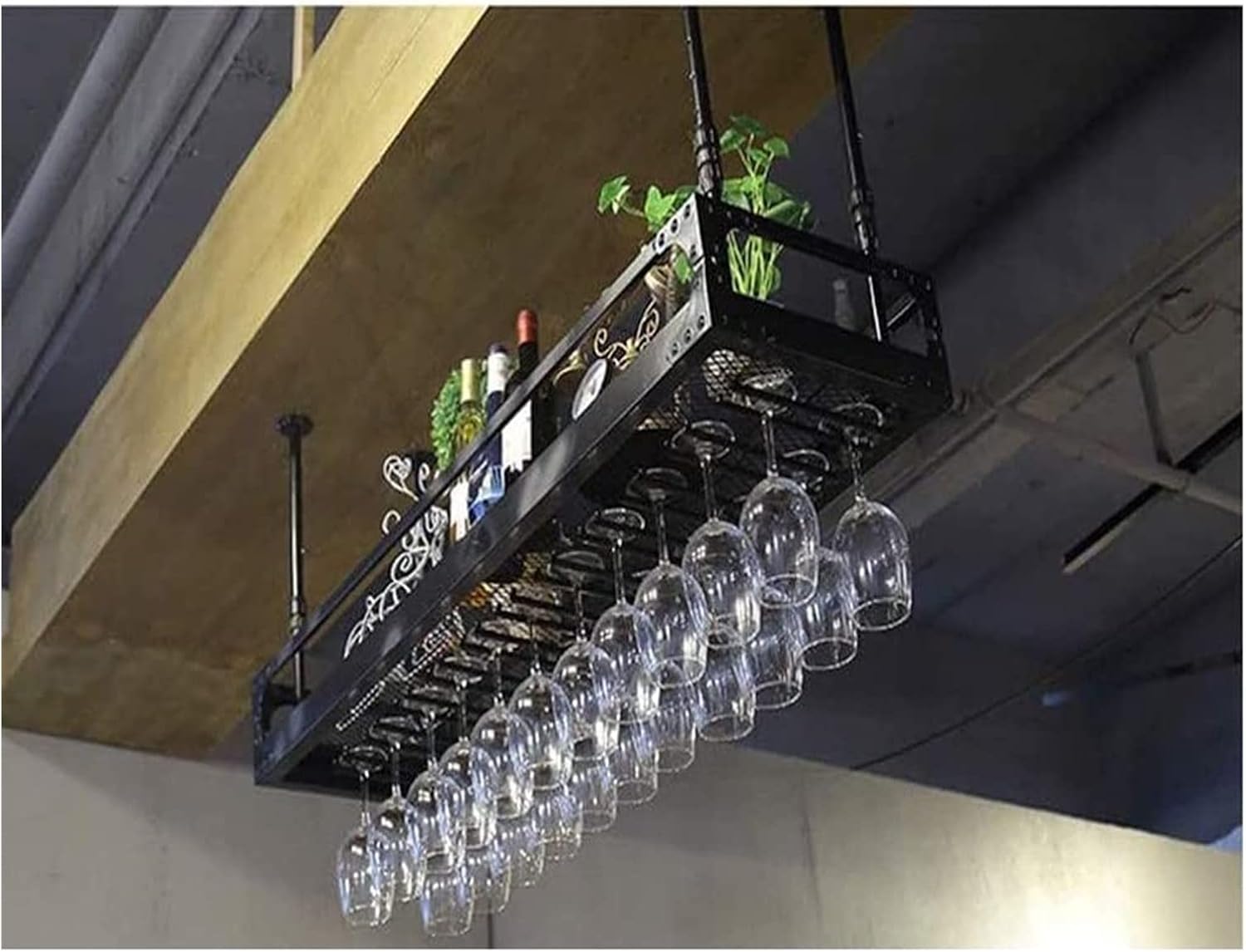 ALDEPO Dolphin Waves Wine Rack Ceiling Holder