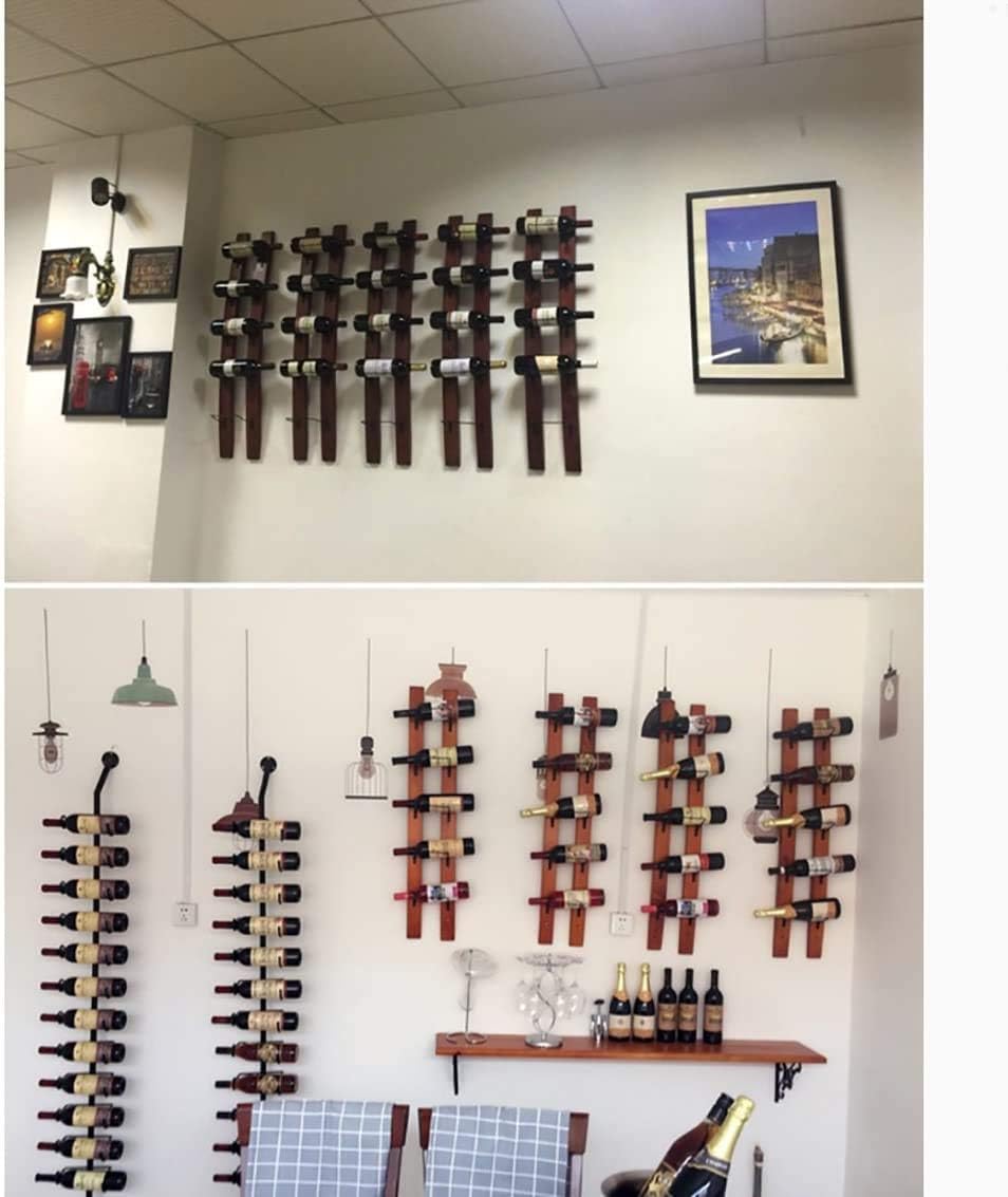 Modern Walnut Wood Wine Rack - Freestanding Durable Space-Saving