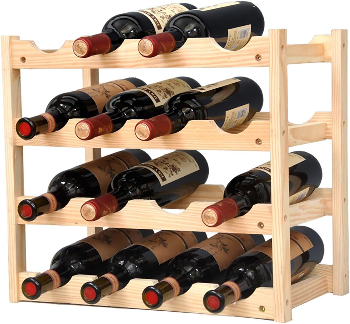 Bakufu 4-Layer Wine Rack for Kitchen and Living Room