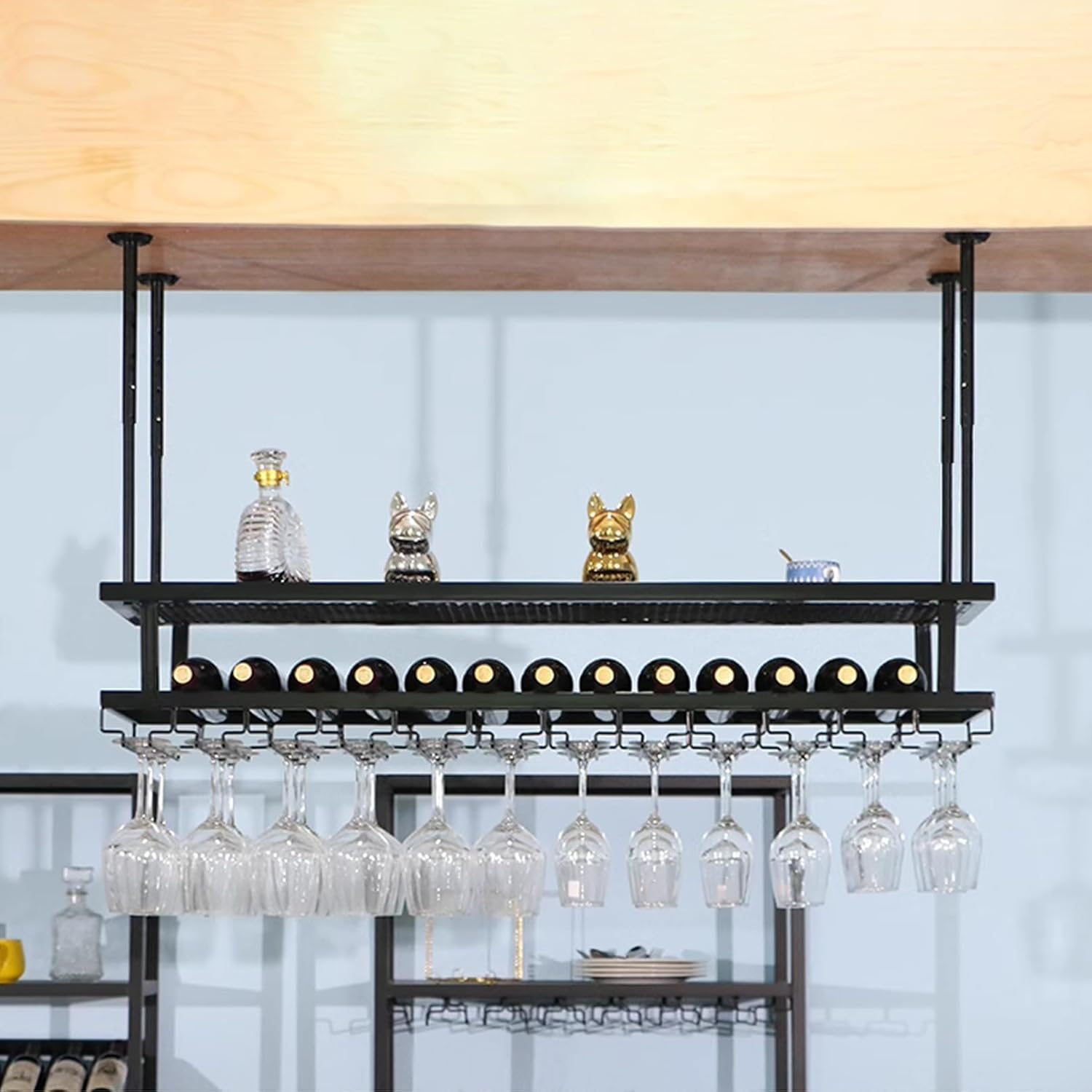 Whalebee Adjustable Wine Glass Holder Storage Rack