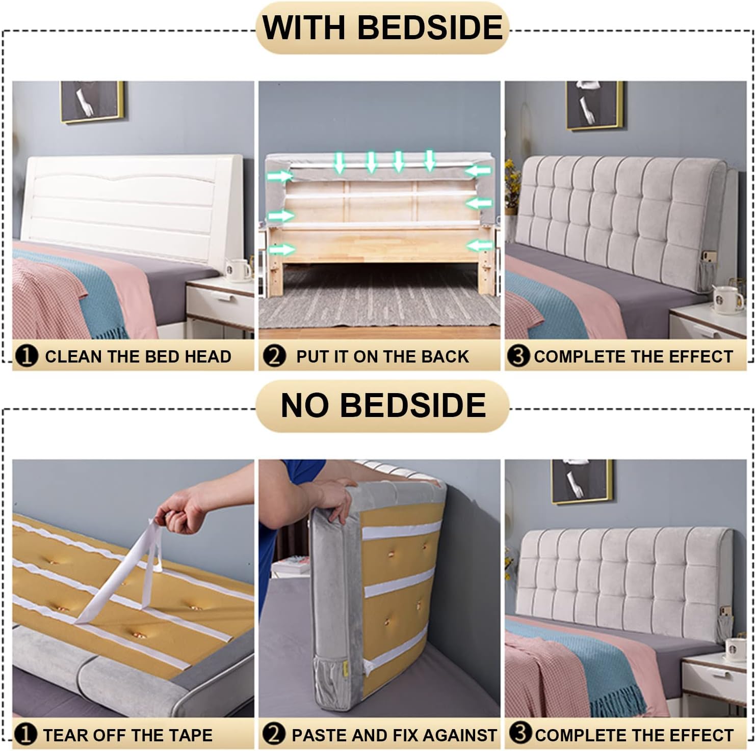 ZZYK Tufted Button Headboard Large Bolster Cushion for Pregnancy