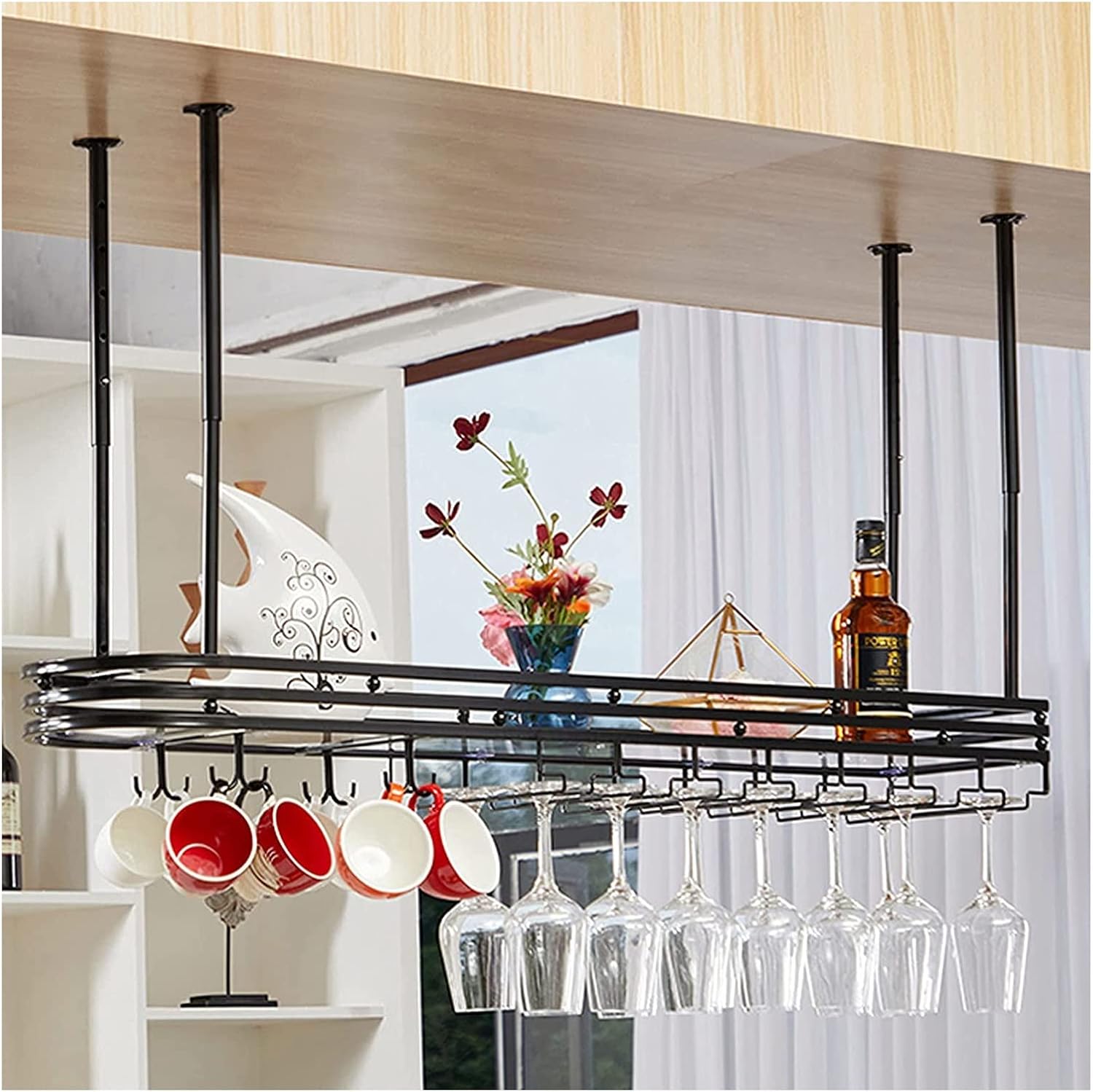 ALDEPO Wine Rack Upside Down Ceiling Holder