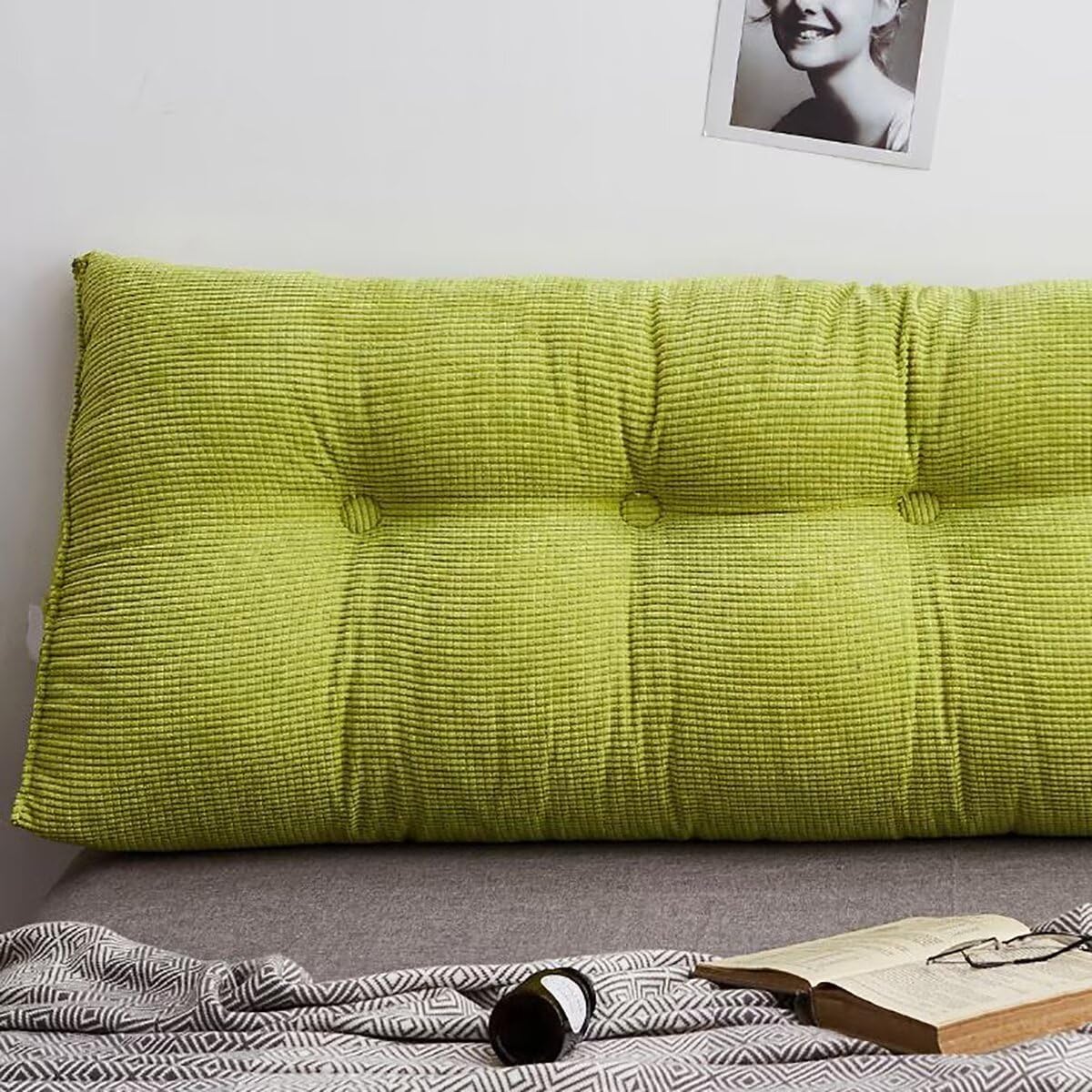 TESICA Triangular Headboard Pillow 39x20x8in