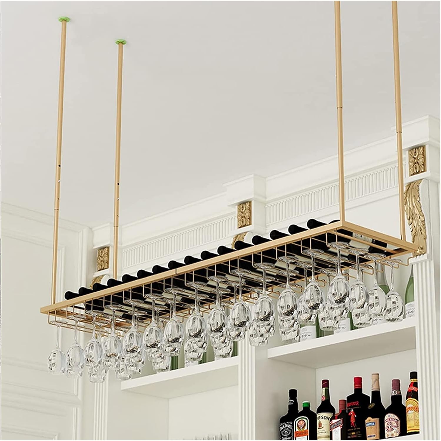 ALDEPO Wall-Mounted Wine Rack Metal Holder