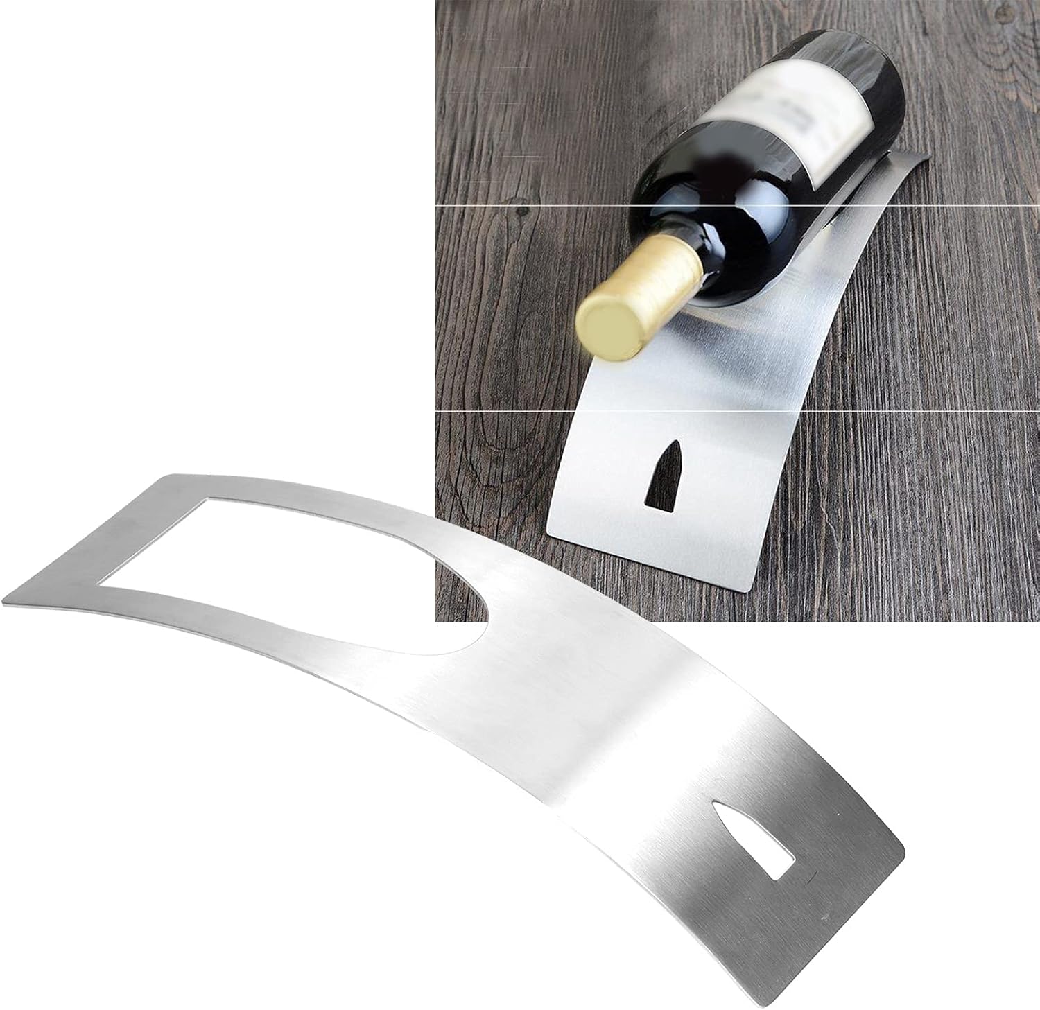 Stainless Steel Arched Wine Rack for Home Decor