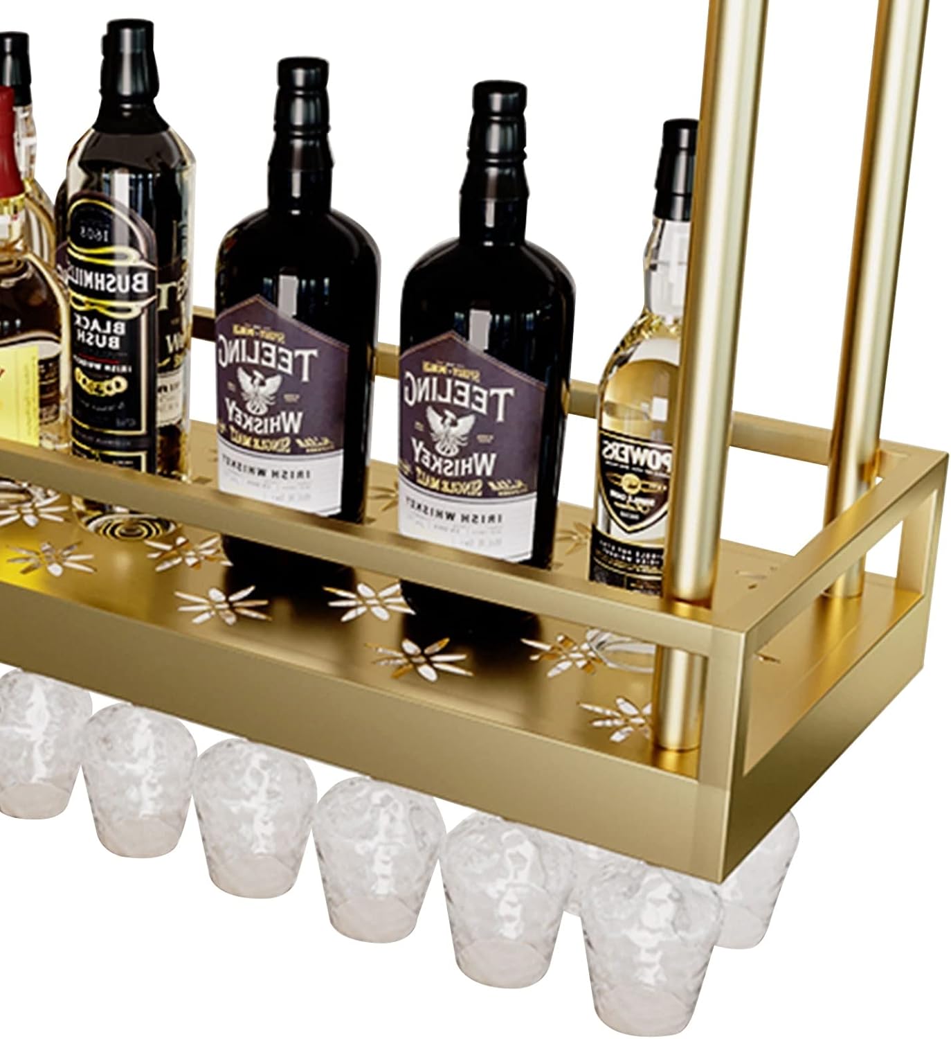 Sturdy Metal Wine Glass Holder for Kitchen and Bar