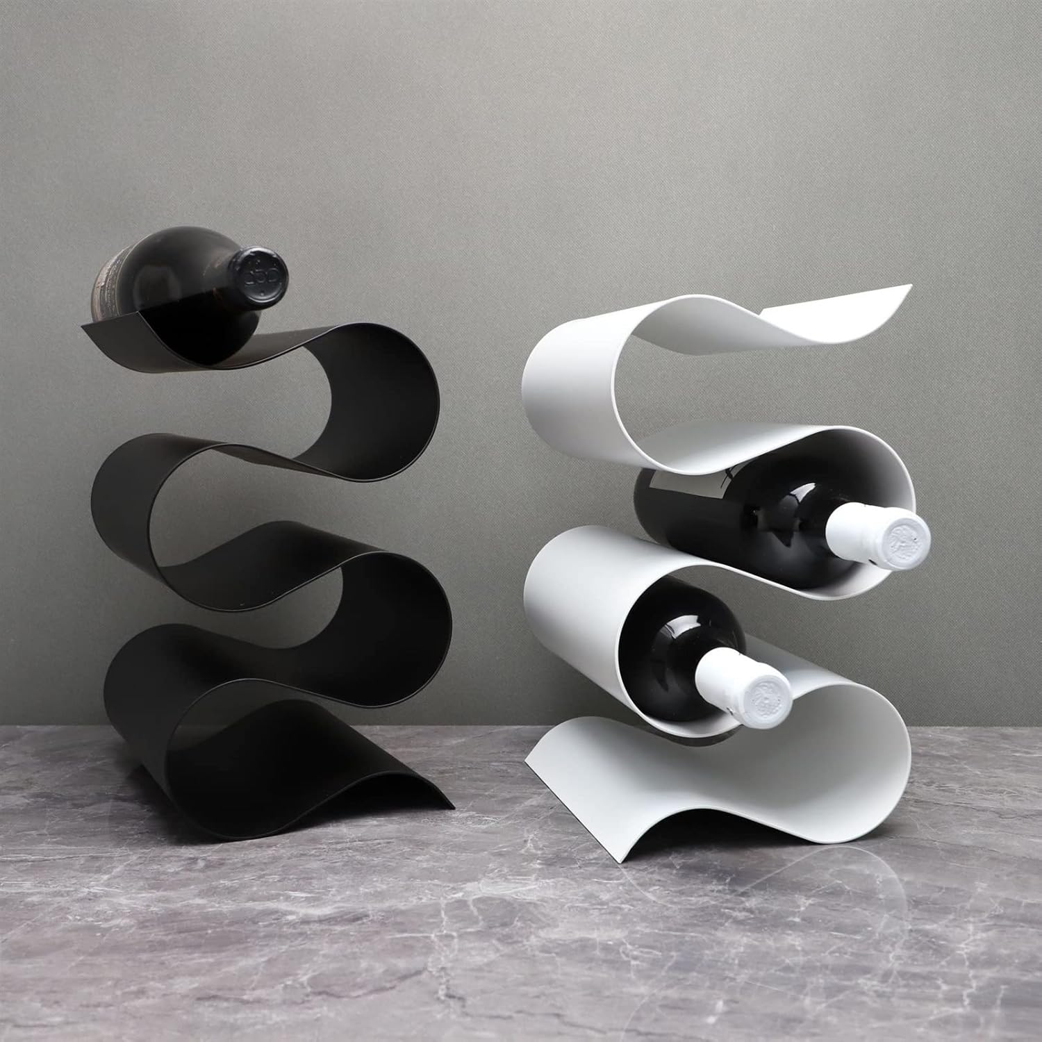 DYPA-AF12 White Metal S-Shaped Wine Rack