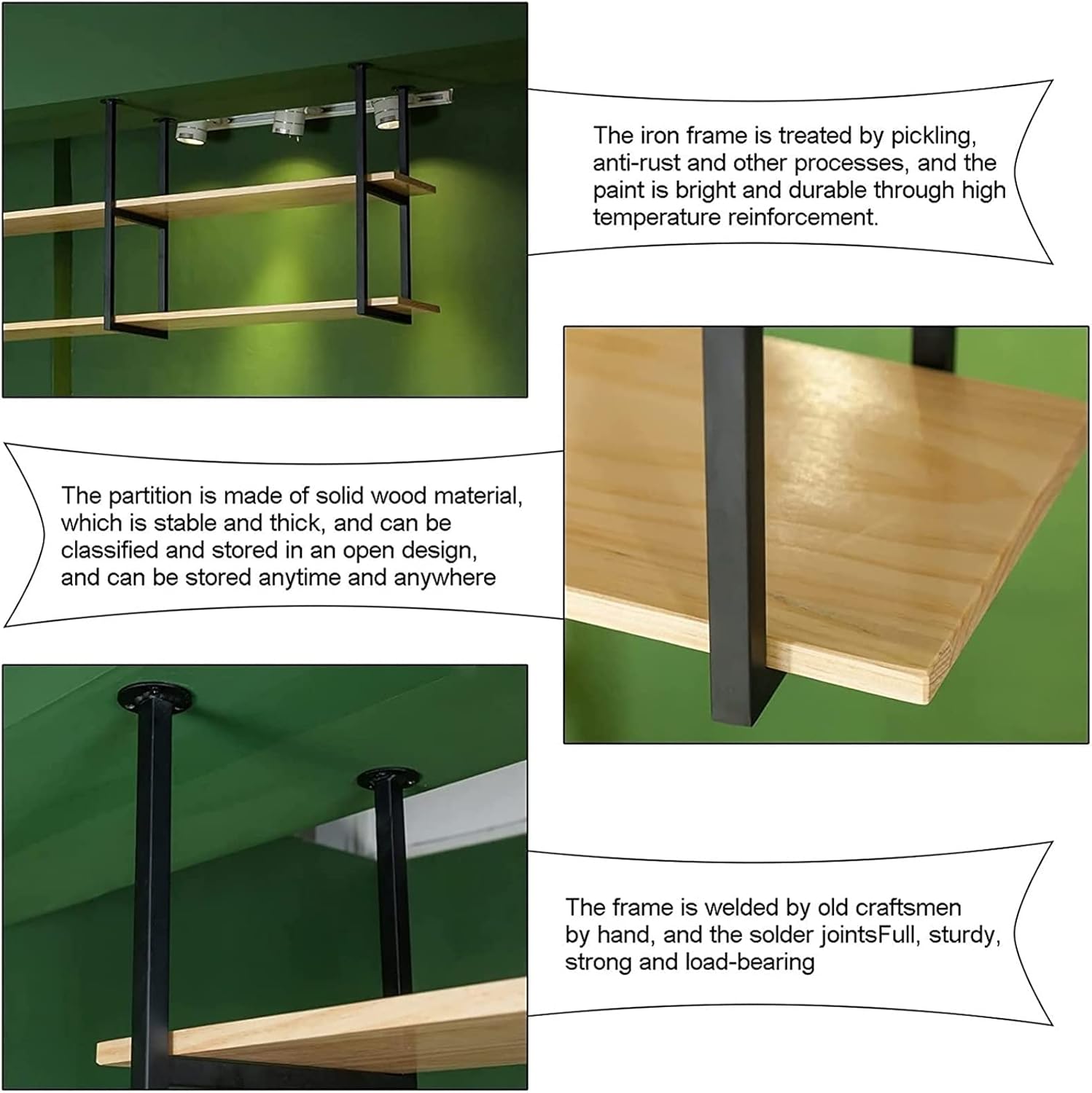 DASHADAO 2-Layer Wall-Mounted Wine Rack