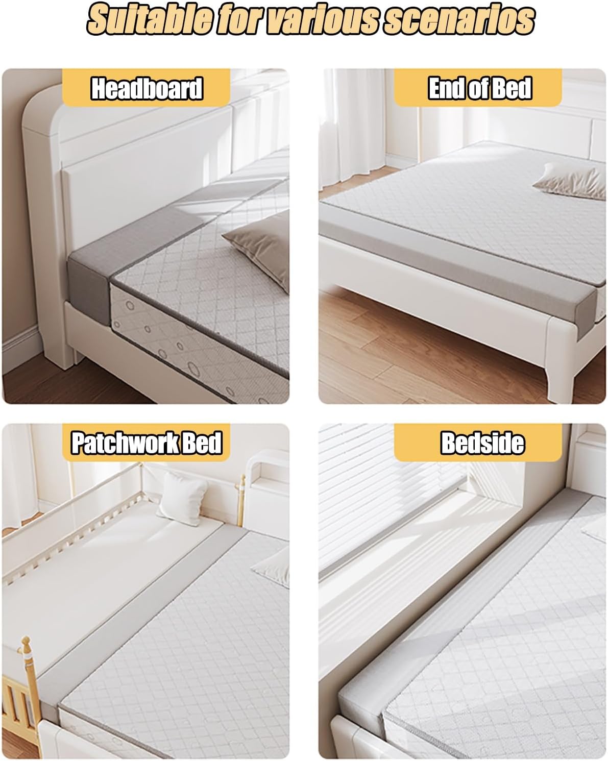 NEVKA King Bed Gap Headboard Pillow 130cm