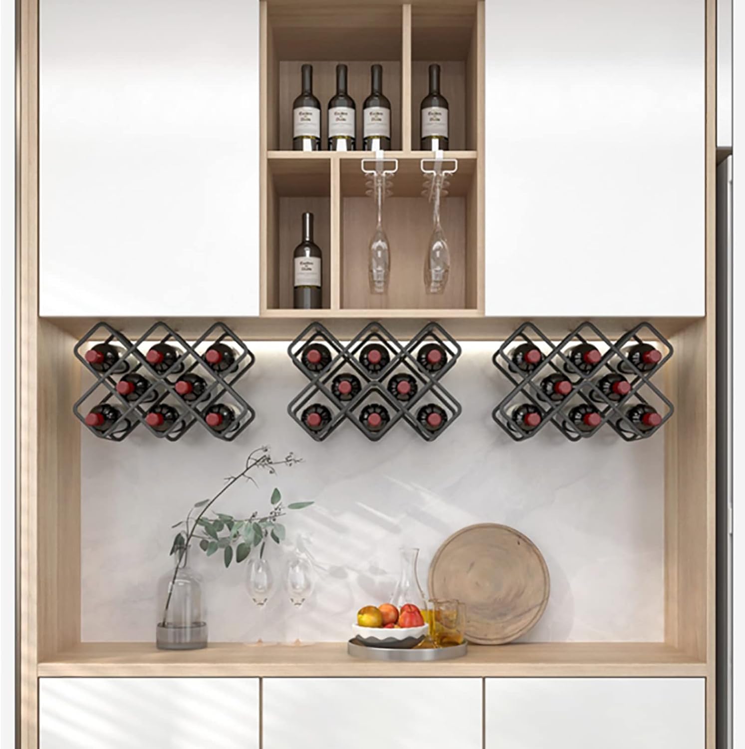 AkosOL Free Standing Wine Rack Organizer