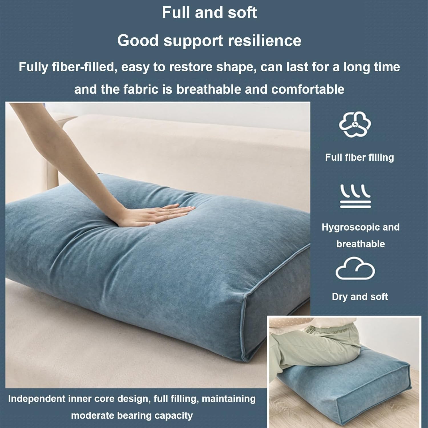 Yonwait Rectangle Headboard Pillow with Removable Cover