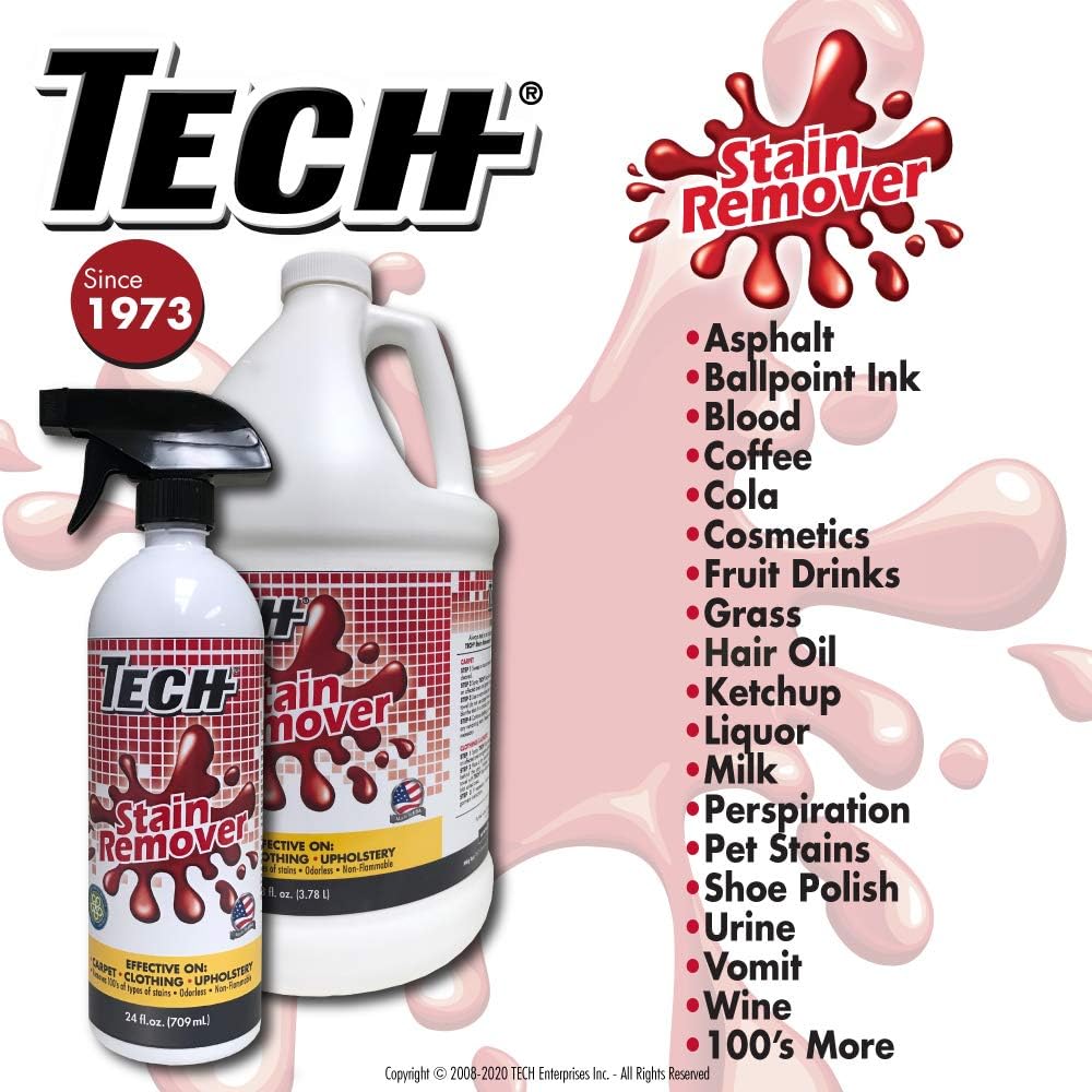 TECH Stain Remover 24 oz Spray Bottle