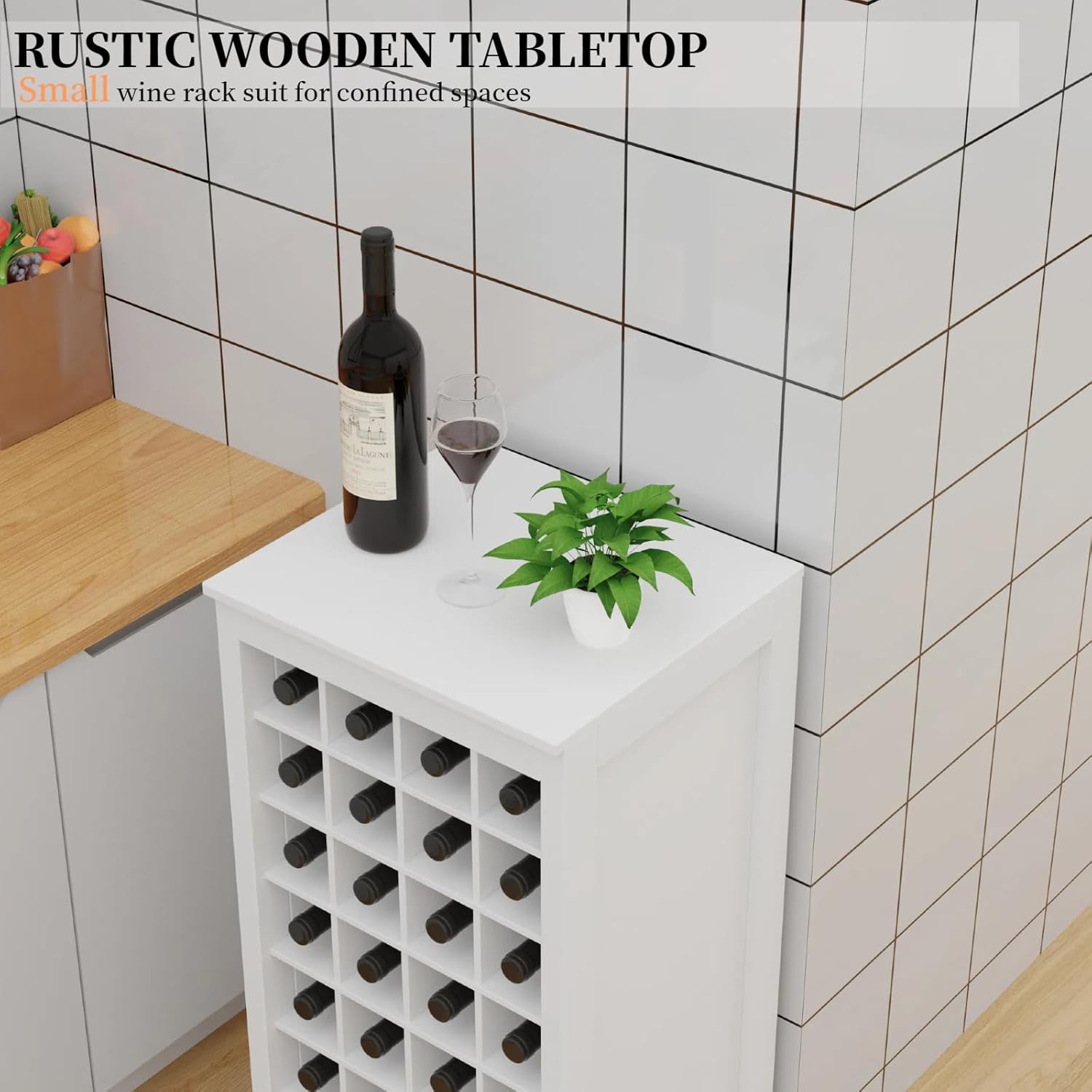 WERSMT 8-Tier Wine Rack Free Standing Floor