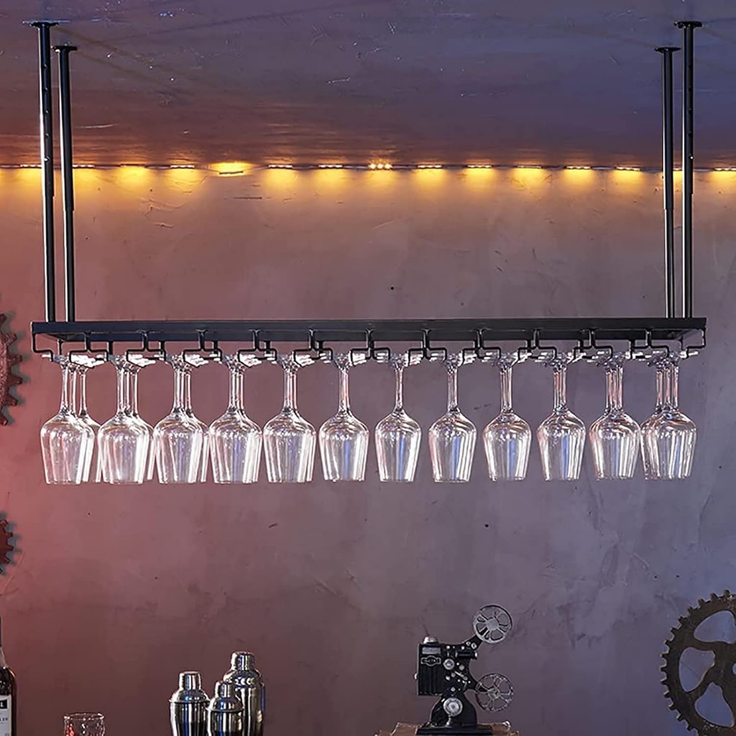 Wine Glass Holder Wall Mount 90cm35cm Heavy-Duty Rack