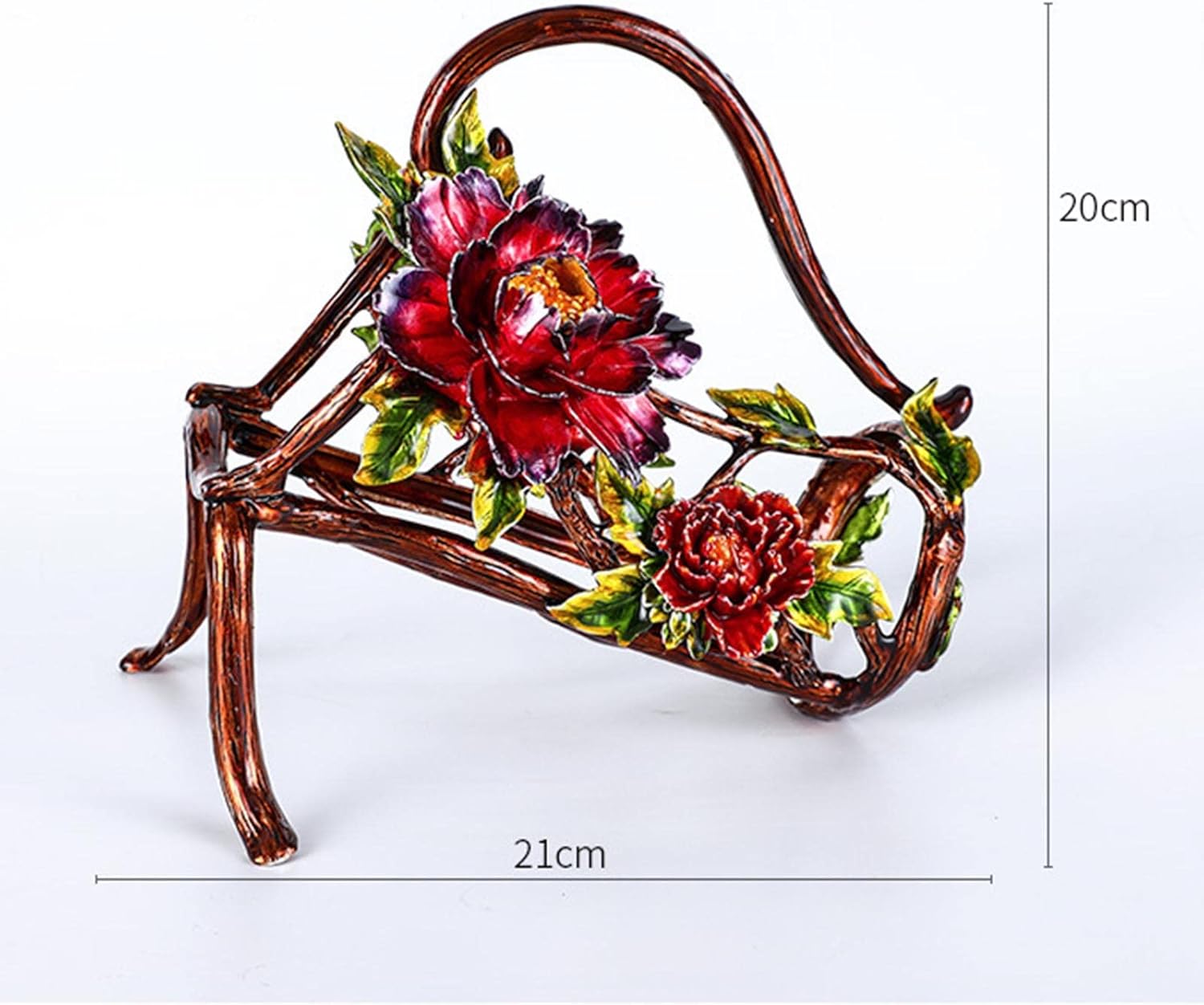 JUSHZ Tabletop Wine Rack with Hand Painted Enamel